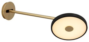 Черна LED затъмняваща се стенна лампа ø 15 cm Asteria Wall Long – UMAGE