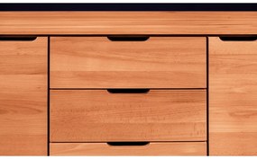 Нисък скрин от букова дървесина 134x63 cm Greg - The Beds