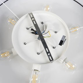 Таванна лампа в стил кънтри черна 70 см - Drum