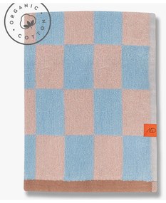 Синьо-розова кърпа за баня от органичен памук 70x133 cm Retro - Mette Ditmer Denmark