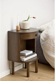 Нощно шкафче от декор от дъб в тъмно естествен цвят Paron – Actona