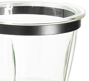 Модерна стенна лампа черен със стъкло - Roslini