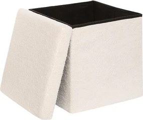 Сгъваема табуретка atmosphera Jaiko, Букле, Бял, 38x38 cm