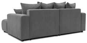Сив кадифен ъглов диван Enjoy – Bobochic Paris