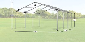 Парти шатрата 4x6x2m Comfort PE 240g с мрежа против комари Лято