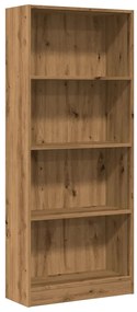 857820 vidaXL Библиотека, дъб артизан, 60x24x143 см, инженерно дърво