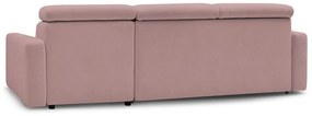 Розов разтегателен ъглов диван (променлив) Monaco – Bobochic Paris