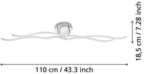 LED осветително тяло за таван в сребрист цвят 16x108,5 cm RONCADE – EGLO