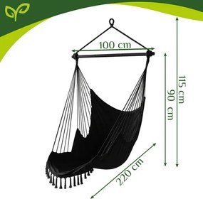 Висящ бразилски фотьойл 2в1 BOHO с възглавници