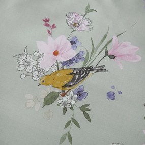 Светлозелено единично спално бельо 135x200 cm Songbird - Catherine Lansfield