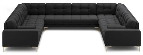 Тъмносив ъглов диван ("U" форма) Bali – Cosmopolitan Design
