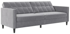 Светлосив кадифен диван 203 cm Hartford – Støraa