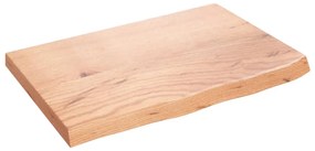 3156345 vidaXL Плот за маса светлокафяв 60x40x(2-4) см обработен масивен дъб