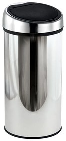 Стоманено кошче за боклук отваряне с докосване в блестящо сребрист цвят 30 l – MSV