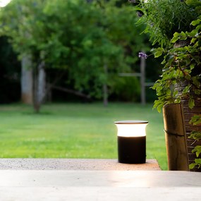 Модерна външна лампа тъмно сива 12 см вкл. LED - Bar