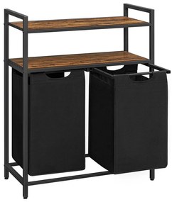 Кош за пране REX кафяв/черен