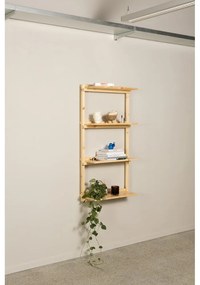 Стенна библиотека от масивен бор в естествен цвят 66x127 cm Groove – Karup Design