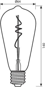 LED крушка VIVALUX FLICK DECO LED, 4W, E27, 2200K
