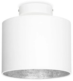 Бяла лампа за таван със сребърни детайли MIKA XS, ø 20 cm Mika - Sotto Luce