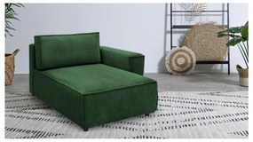 Зелен модул за диван от велур, десен ъгъл Nihad modular – Bobochic Paris