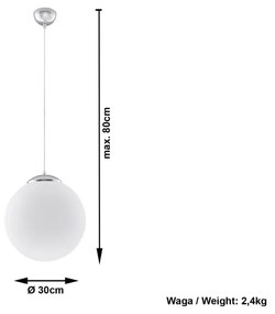 Бяло таванно осветително тяло 30 Bianco - Nice Lamps