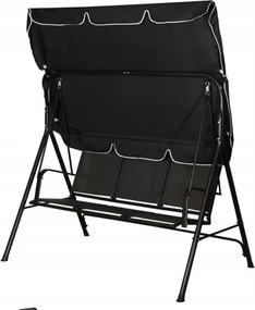 Голяма черна люлка с балдахин