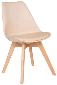 Трапезен стол atmosphera Baya, Полипропилен, Бук - Бежов