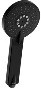 Mexen R-40 3-функционална душ слушалка, черна - 79540-70