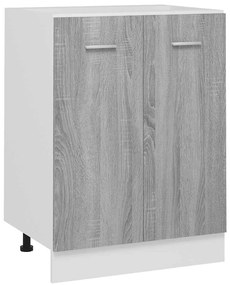 815562 vidaXL Долен шкаф "Lyon", сив, цвят сонома, 60x46x81,5 см, инженерно дърво