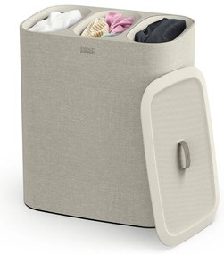 Бежов текстилен кош за пране 90 l Tota Trio – Joseph Joseph