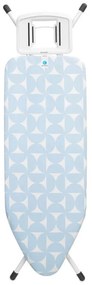 Маса за гладене Brabantia C 1005620, 124x45 см, 7 позиции за регулиране, Голяма поставка за ютия, Светлосин