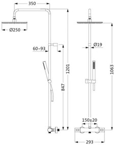 Душ система Herzbach Deep Black