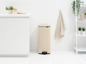 Бежово стоманено кошче за боклук с педал 30 l Bo – Brabantia