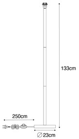 Рустикална подова лампа дърво без абажур - Mels