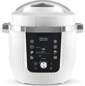 Мултикукър Instant Pot Pro Max, 1200W, 5.7 л, 105 kP, 10 програми, Nutriboost, WiFi, LCD дисплей, Неръждаема стомана, Бял/матов