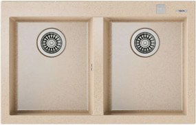 Умивалник ТЕКА М.1029, Forsquare 2B 790 TG, гранит, светло бежов