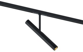 Модерен прожектор черен за 1-фазна релсова система - Slimline Avery