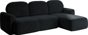Ъглов диван Nabu-Черно-Десен