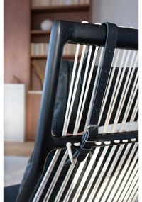 Фотьойл от дъбово дърво със синьо-сива текстилна седалка Dedo - Gazzda