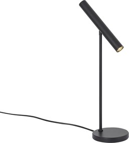 Модерна настолна лампа черна с LED и димер с докосване - Neva