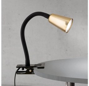 Orion - Гъвкава настолна лампа с щипка DOTTY 1xGU10/10W/230V месинг/черен
