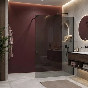 Параван за душ Rea Flexi Grey / Black 130