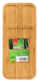Бамбукова дъска за сервиране с 3 отделения 32,2x13,8xh1,9см (A2209)