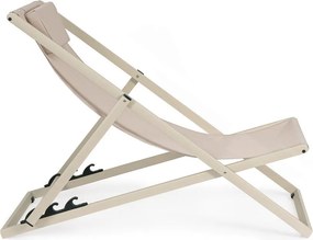 Бежов градински шезлонг метален Taylor – Bizzotto