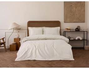 Бежово двойно удължено спално бельо от памучен сатен 240x220 cm Elegant – Mijolnir