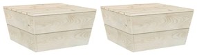 Sonata Градински маси 2 бр 60x60x30 см импрегнирана смърчова дървесина