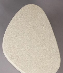Бежова масичка за кафе от имитация на мрамор 49x74 cm Veda – Dutchbone