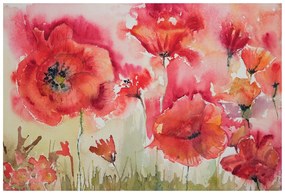 Тапет – Рисувани макове на поле