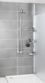 Телескопичен алуминиев рафт за баня в матово сребрист цвят Purio – Wenko