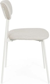 Бял тапициран трапезен стол Inka – Yes Everyday